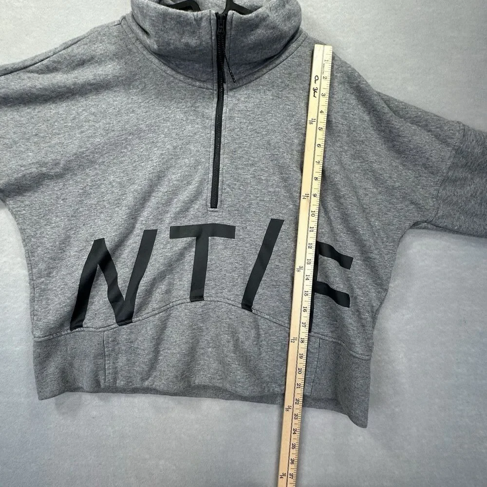 Nike Women’s  XL‎ Gray 1/2 Zip Fleece Pullover Track & Field Athlete Cropped